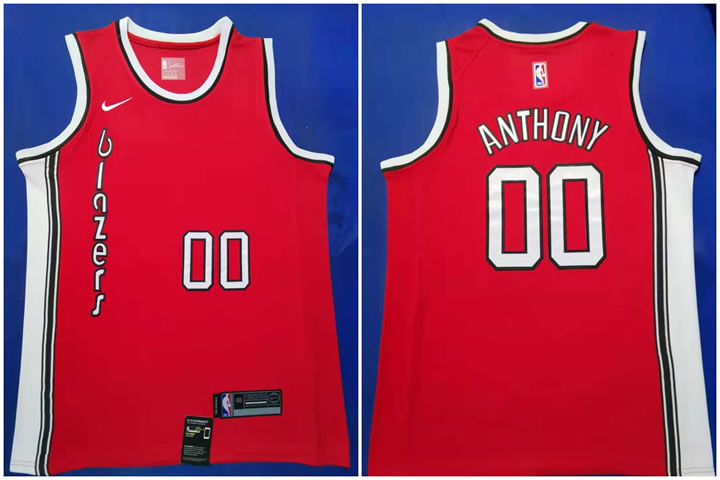 Blazers 00 Carmelo Anthony Red 2019-20 Nike Swingman Jersey,We sell and wholesale Blazers 00 Carmelo Anthony Red 2019-20 Nike Swingman Jersey on line form chian!